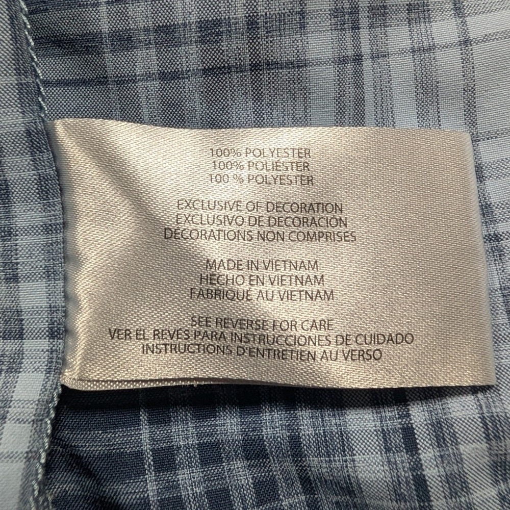 Orvis Button Front Shirt Mens Large Blue Plaid Short Sleeve Pockets 1875212 - Picture 6 of 6